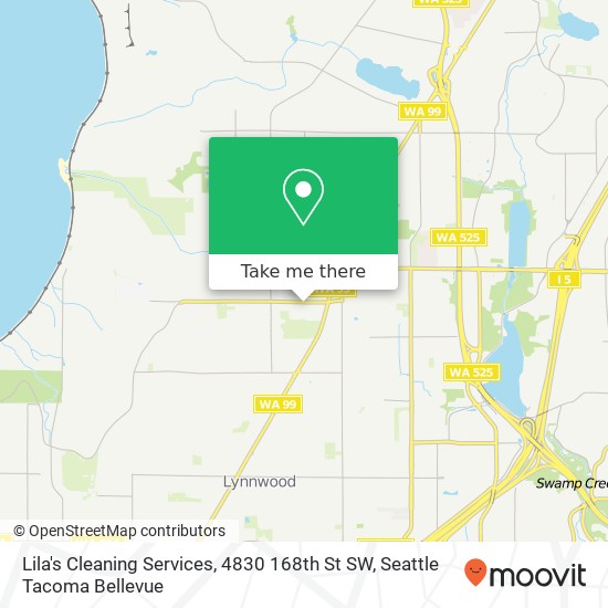 Mapa de Lila's Cleaning Services, 4830 168th St SW