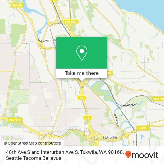 48th Ave S and Interurban Ave S, Tukwila, WA 98168 map