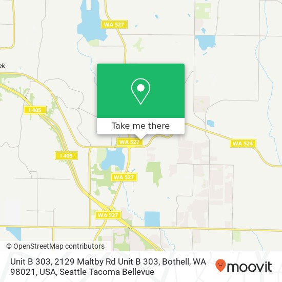 Mapa de Unit B 303, 2129 Maltby Rd Unit B 303, Bothell, WA 98021, USA