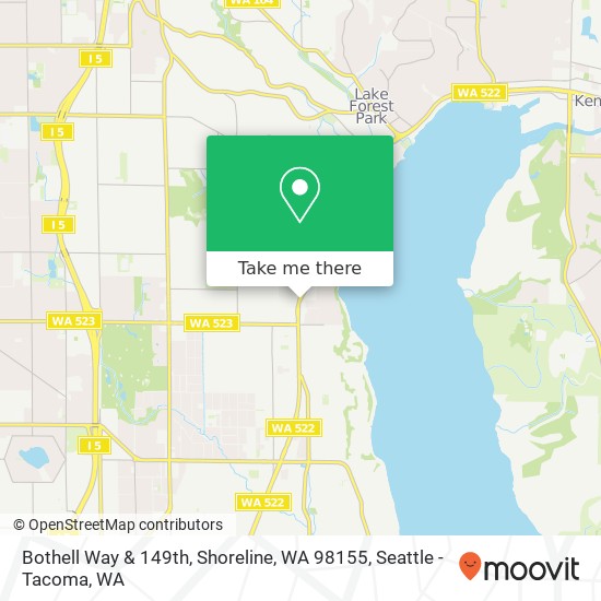 Mapa de Bothell Way & 149th, Shoreline, WA 98155