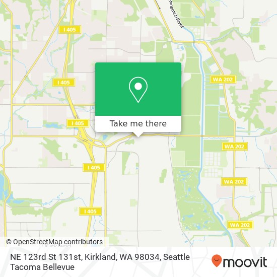 Mapa de NE 123rd St 131st, Kirkland, WA 98034