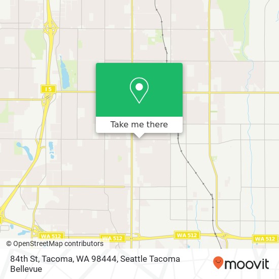 Mapa de 84th St, Tacoma, WA 98444