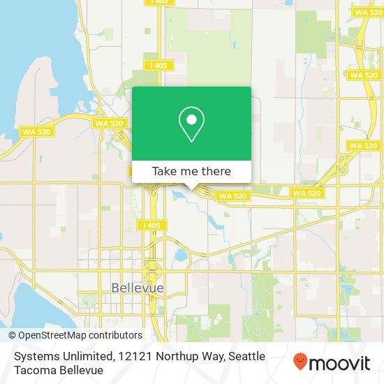 Mapa de Systems Unlimited, 12121 Northup Way