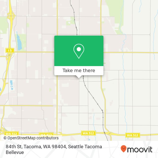 Mapa de 84th St, Tacoma, WA 98404