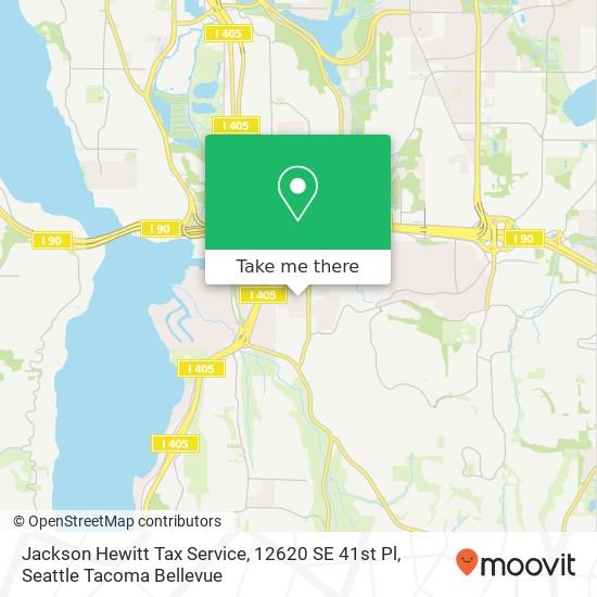 Jackson Hewitt Tax Service, 12620 SE 41st Pl map