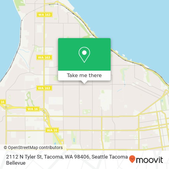 Mapa de 2112 N Tyler St, Tacoma, WA 98406