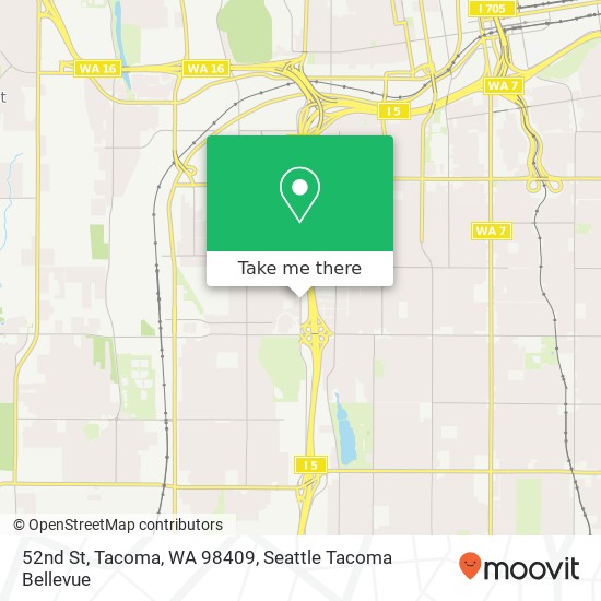 Mapa de 52nd St, Tacoma, WA 98409