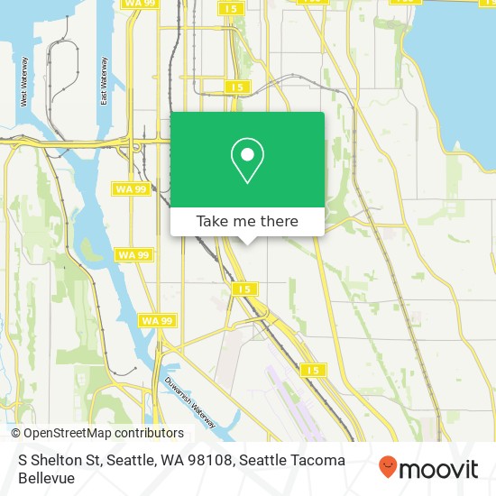 Mapa de S Shelton St, Seattle, WA 98108