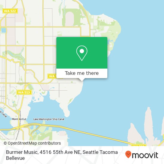 Mapa de Burmer Music, 4516 55th Ave NE