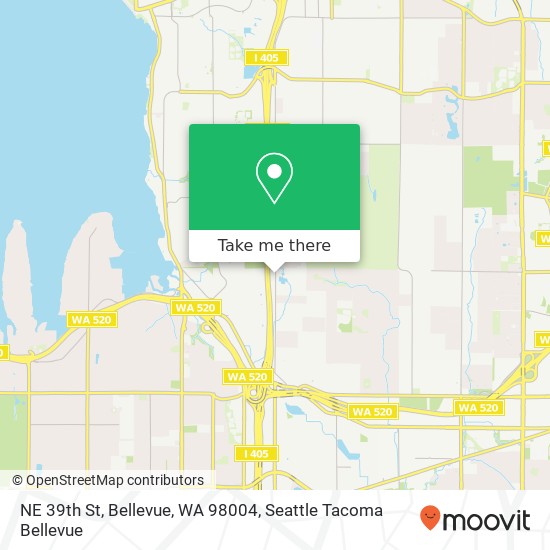 NE 39th St, Bellevue, WA 98004 map