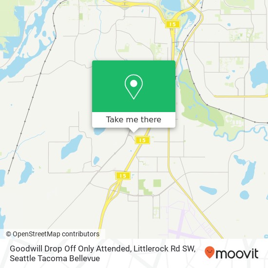 Goodwill Drop Off Only Attended, Littlerock Rd SW map