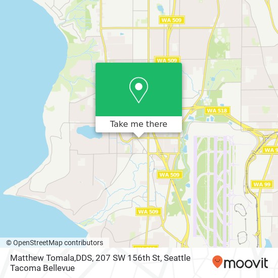 Matthew Tomala,DDS, 207 SW 156th St map