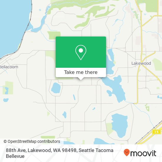 Mapa de 88th Ave, Lakewood, WA 98498