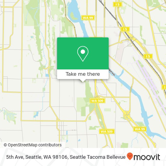 Mapa de 5th Ave, Seattle, WA 98106