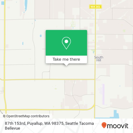 Mapa de 87th 153rd, Puyallup, WA 98375