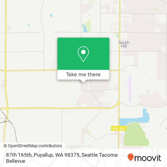 Mapa de 87th 165th, Puyallup, WA 98375