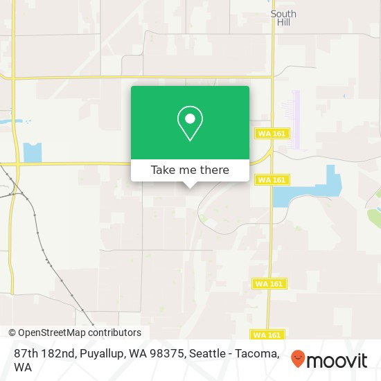 Mapa de 87th 182nd, Puyallup, WA 98375