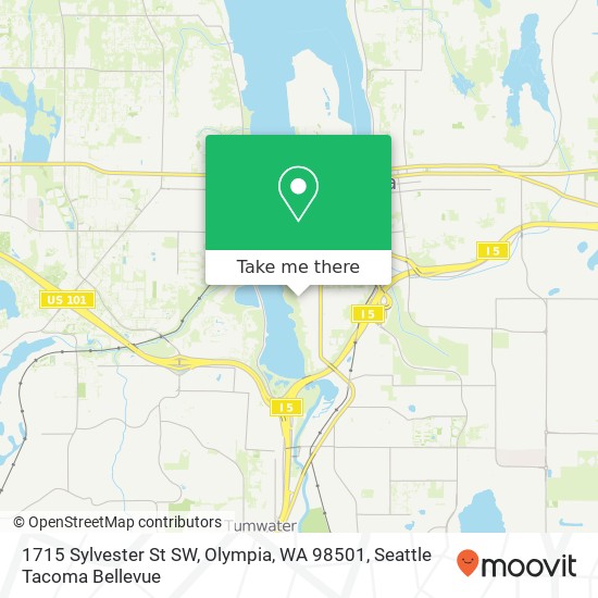 Mapa de 1715 Sylvester St SW, Olympia, WA 98501