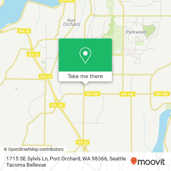 Mapa de 1715 SE Sylvis Ln, Port Orchard, WA 98366