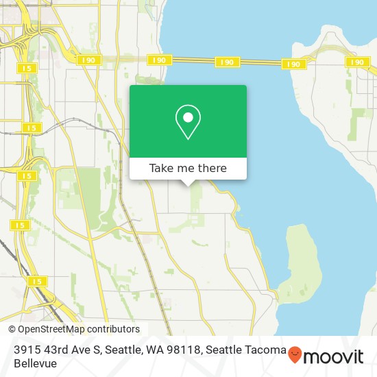 Mapa de 3915 43rd Ave S, Seattle, WA 98118