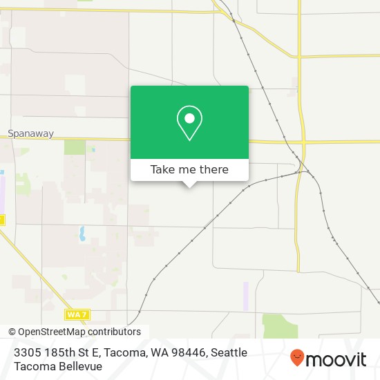 Mapa de 3305 185th St E, Tacoma, WA 98446