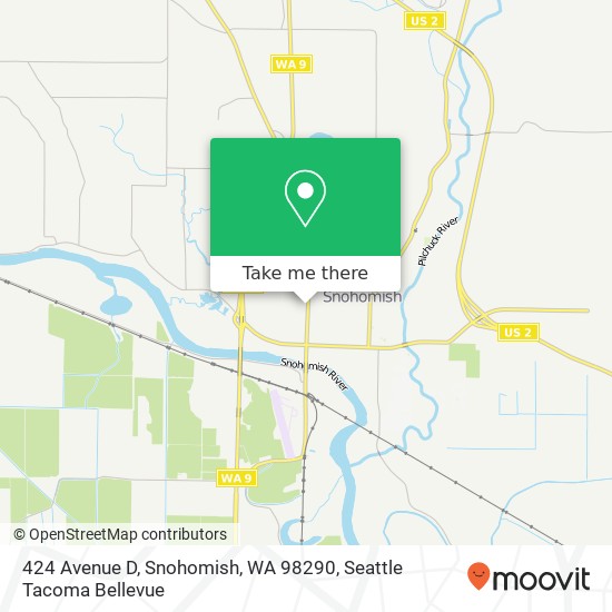 Mapa de 424 Avenue D, Snohomish, WA 98290