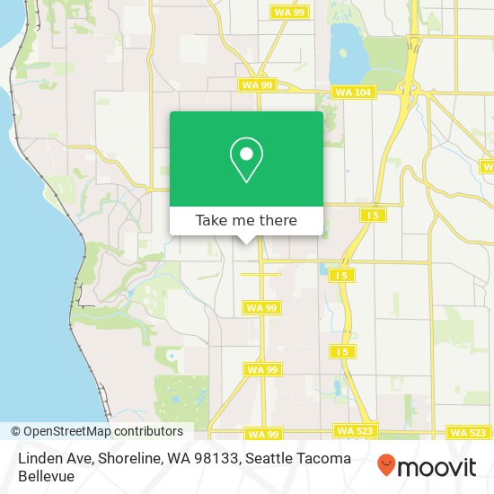 Linden Ave, Shoreline, WA 98133 map