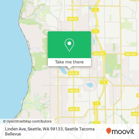 Mapa de Linden Ave, Seattle, WA 98133