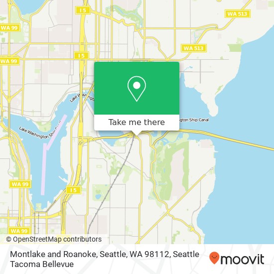 Mapa de Montlake and Roanoke, Seattle, WA 98112