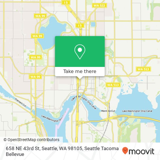 Mapa de 658 NE 43rd St, Seattle, WA 98105