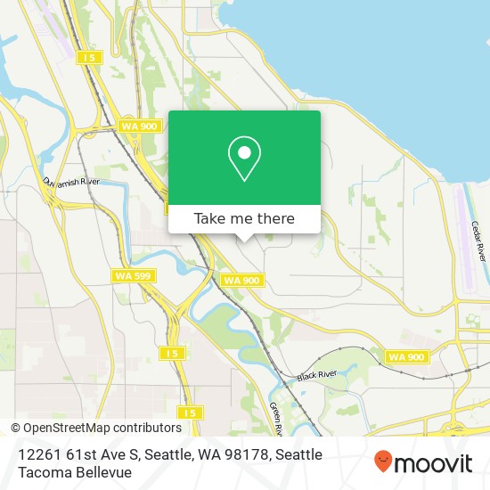 Mapa de 12261 61st Ave S, Seattle, WA 98178