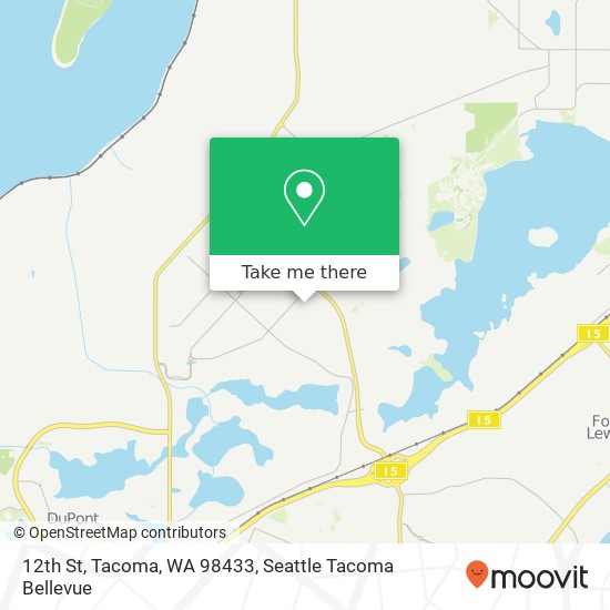 Mapa de 12th St, Tacoma, WA 98433