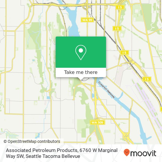 Associated Petroleum Products, 6760 W Marginal Way SW map