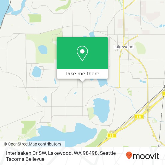 Interlaaken Dr SW, Lakewood, WA 98498 map