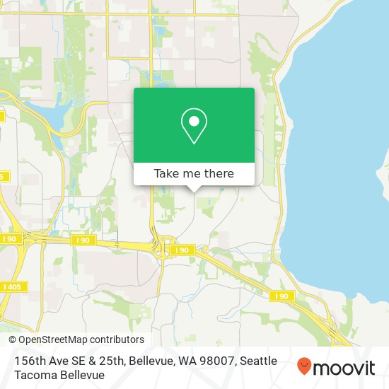 156th Ave SE & 25th, Bellevue, WA 98007 map