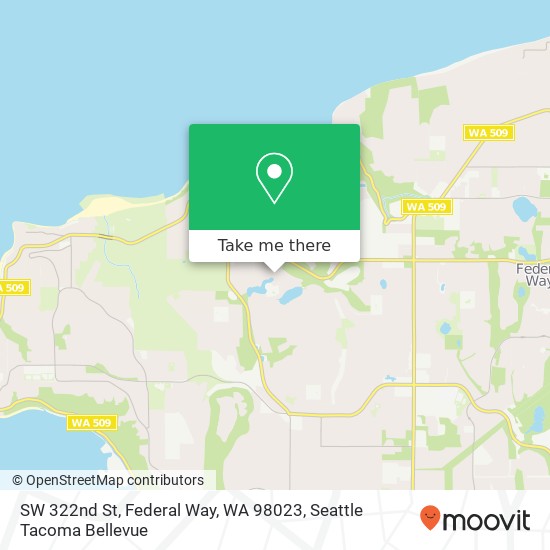 Mapa de SW 322nd St, Federal Way, WA 98023