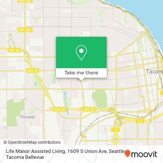 Mapa de Life Manor Assisted Living, 1609 S Union Ave
