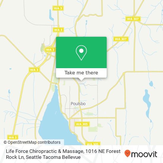 Mapa de Life Force Chiropractic & Massage, 1016 NE Forest Rock Ln