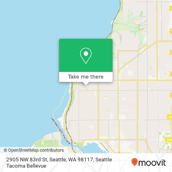 Mapa de 2905 NW 83rd St, Seattle, WA 98117