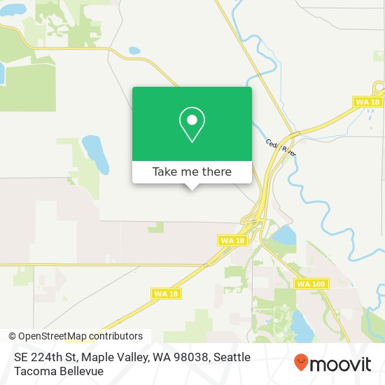 Mapa de SE 224th St, Maple Valley, WA 98038