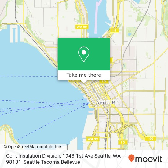 Mapa de Cork Insulation Division, 1943 1st Ave Seattle, WA 98101