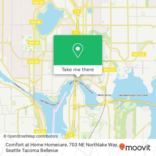 Mapa de Comfort at Home Homecare, 703 NE Northlake Way