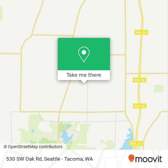 Mapa de 530 SW Oak Rd, Port Orchard, WA 98367