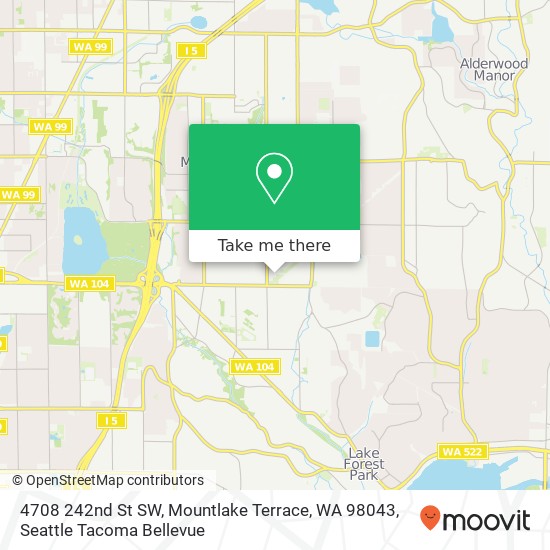 Mapa de 4708 242nd St SW, Mountlake Terrace, WA 98043