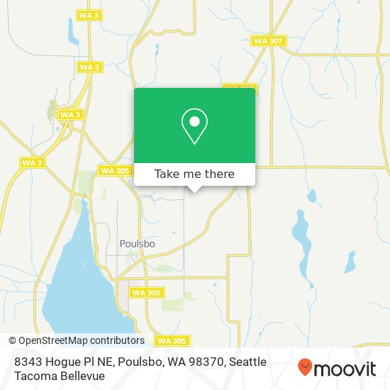 Mapa de 8343 Hogue Pl NE, Poulsbo, WA 98370