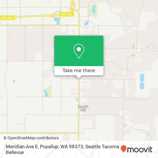 Mapa de Meridian Ave E, Puyallup, WA 98373