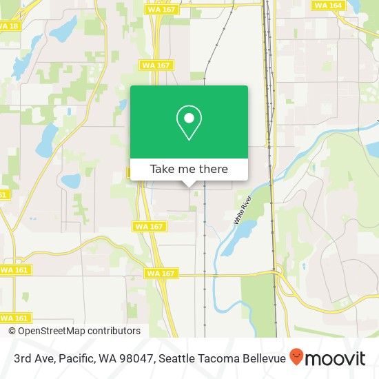 Mapa de 3rd Ave, Pacific, WA 98047