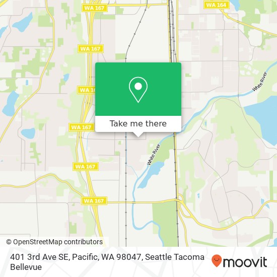 Mapa de 401 3rd Ave SE, Pacific, WA 98047