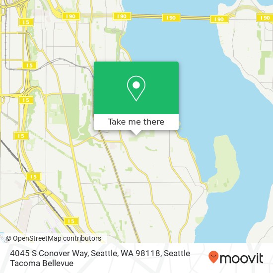 Mapa de 4045 S Conover Way, Seattle, WA 98118