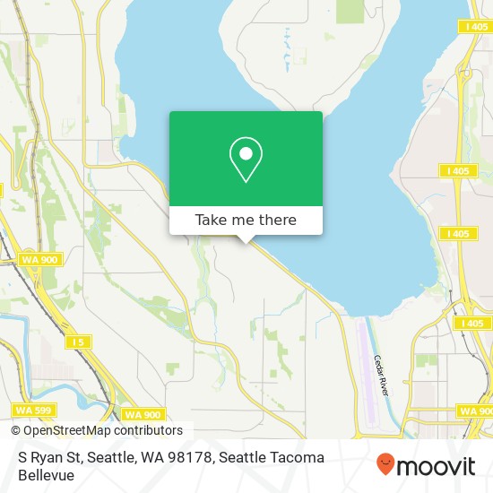 Mapa de S Ryan St, Seattle, WA 98178